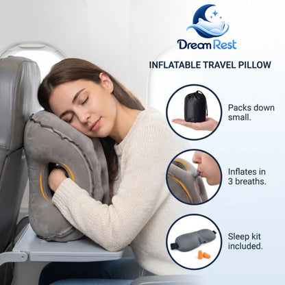 Nuvora™ CloudRest Inflatable Travel Pillow