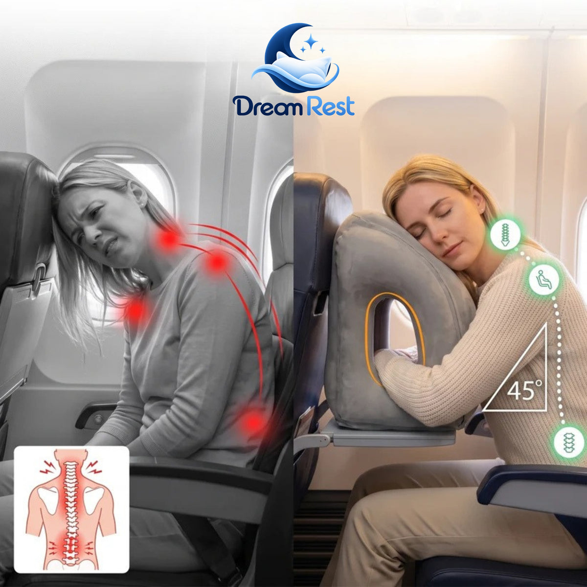 Nuvora™ CloudRest Inflatable Travel Pillow