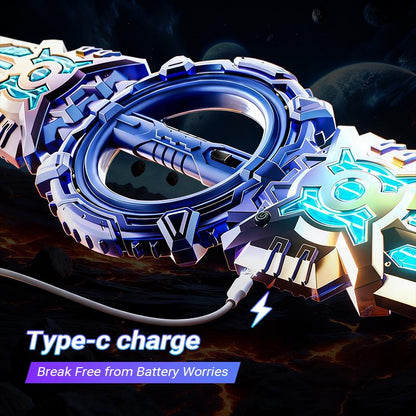 Rotate Double-Edged Light Sword – 360° Spinning Dual Blade with LED Lights, Sound Effects & Real Sparks