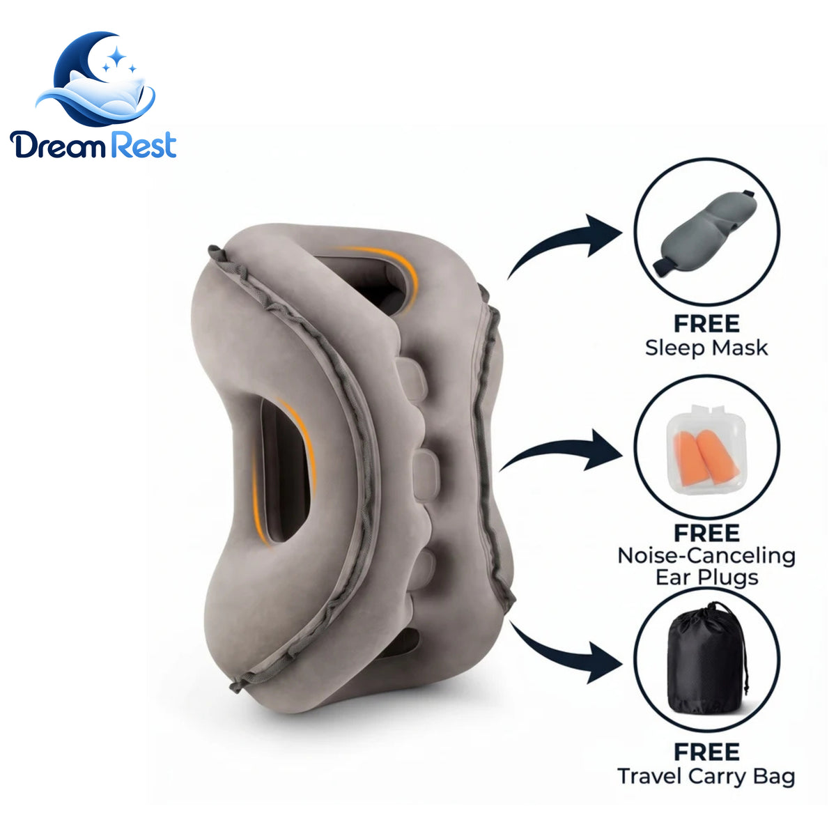 Nuvora™ CloudRest Inflatable Travel Pillow