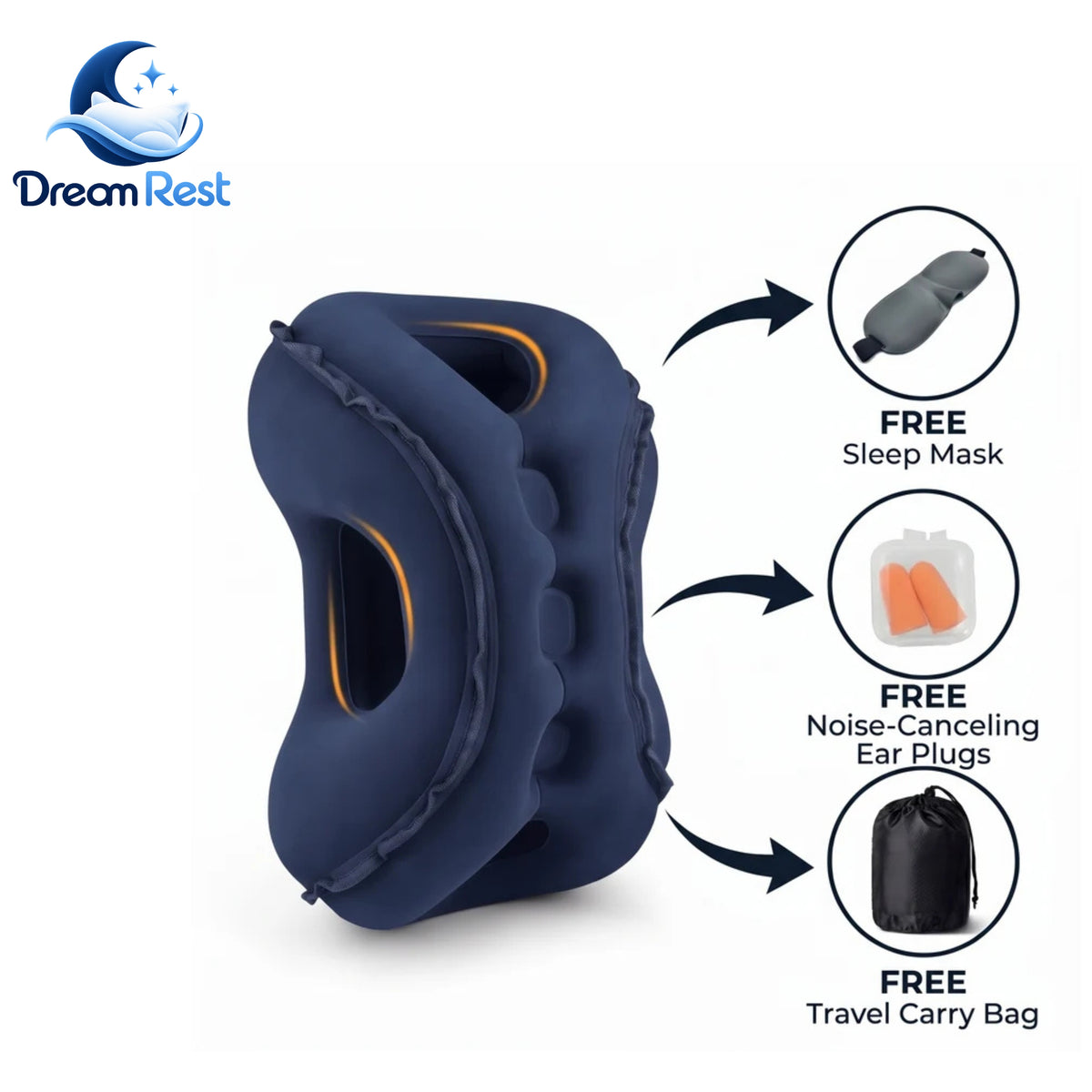 Nuvora™ CloudRest Inflatable Travel Pillow