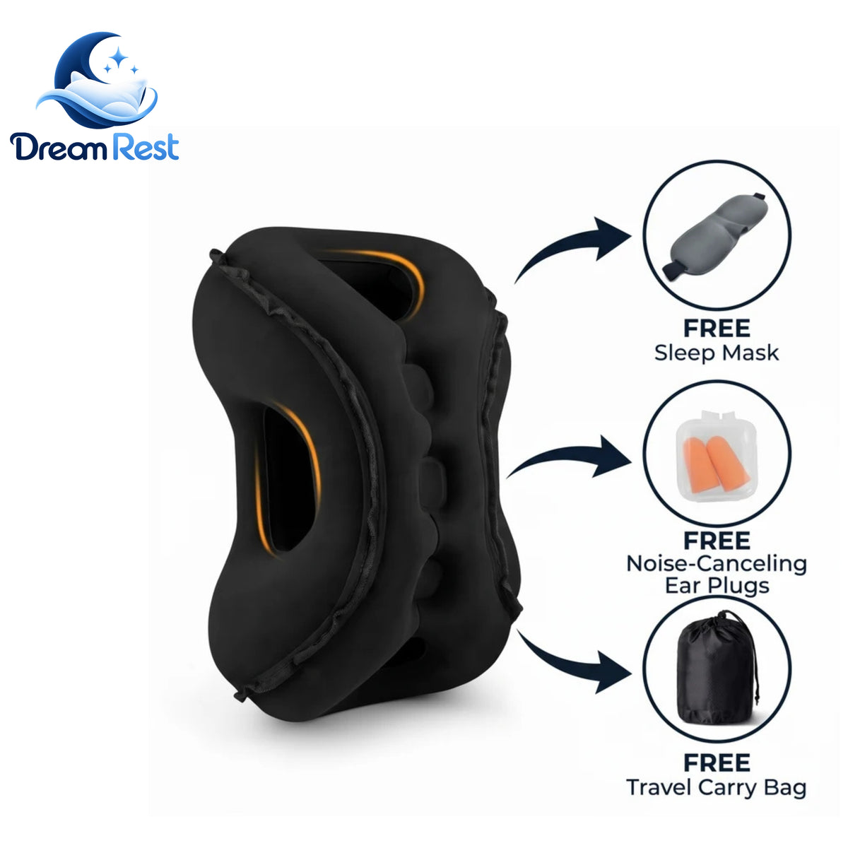 Nuvora™ CloudRest Inflatable Travel Pillow