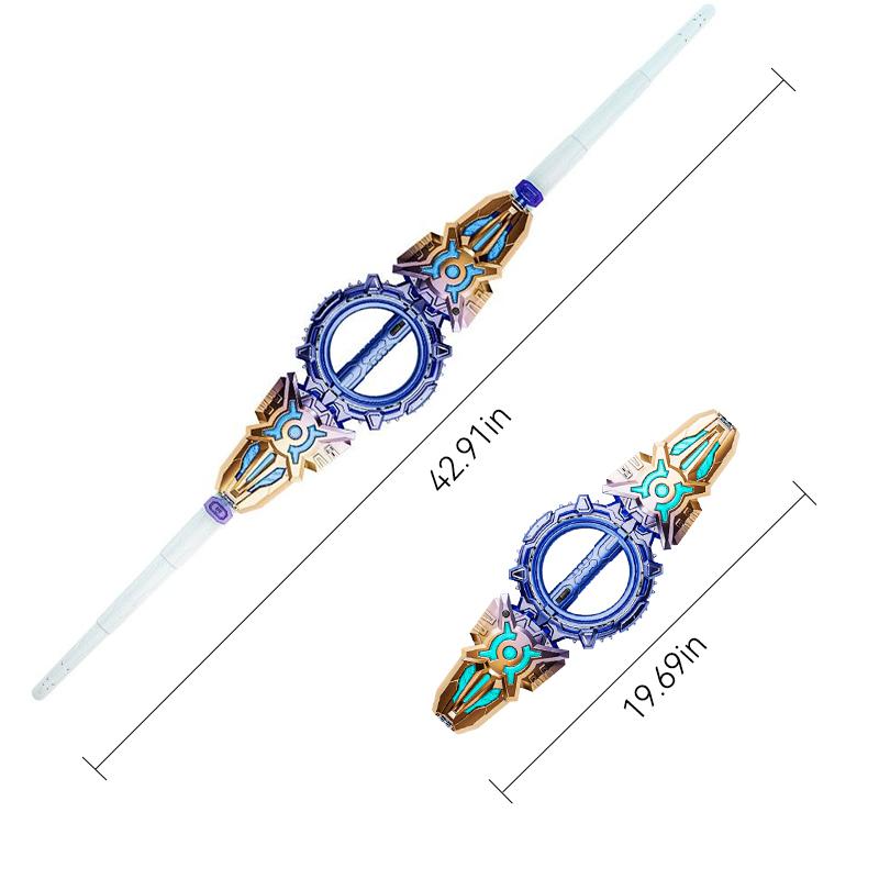 Rotate Double-Edged Light Sword – 360° Spinning Dual Blade with LED Lights, Sound Effects & Real Sparks