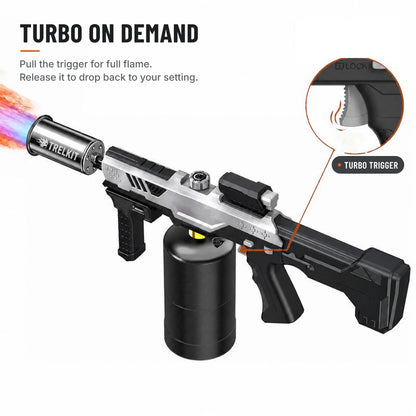 Turbo Propane Torch – One-Touch Max Flame, Push-Button Ignition