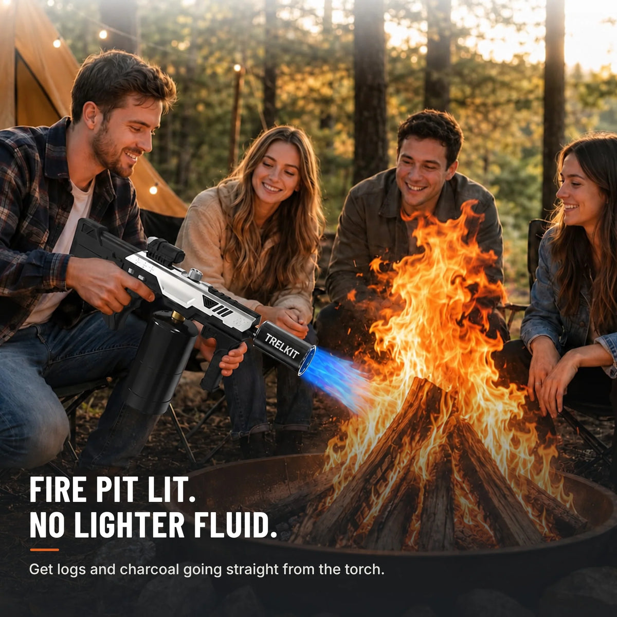 Turbo Propane Torch – One-Touch Max Flame, Push-Button Ignition