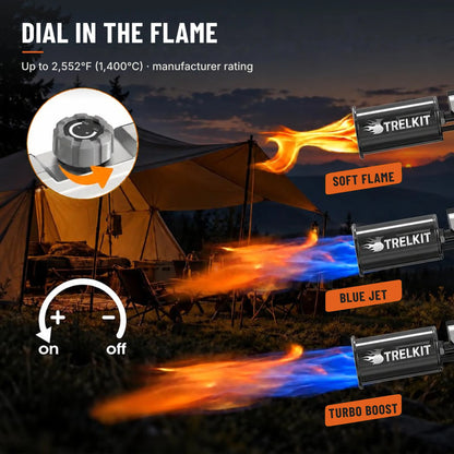 Turbo Propane Torch – One-Touch Max Flame, Push-Button Ignition